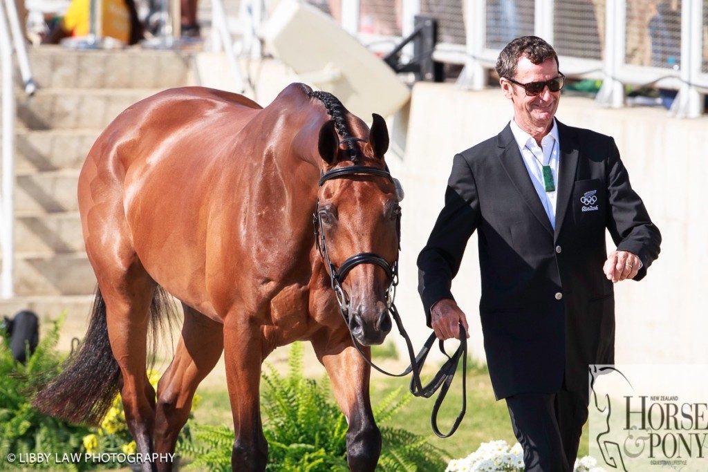 Sir Mark Todd looking spritely and Leonidas II looking straight at the camera! (Image: Libby Law)
