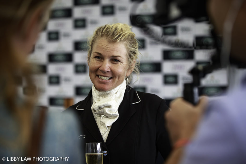 NZL-Jonelle Price takes 3RD place with Classic Moet, talks to the Press during the CCI4* Final Press Conference at the 2016 Land Rover Burghley Horse Trials. Sunday 4 September. Copyright Photo: Libby Law Photography