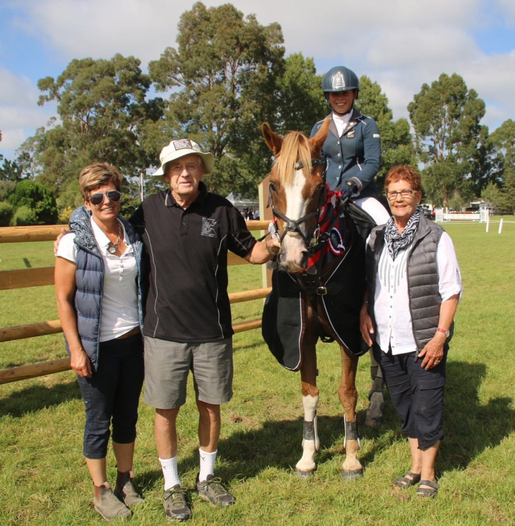 Steffi with her mum Trace, and very proud grandparents