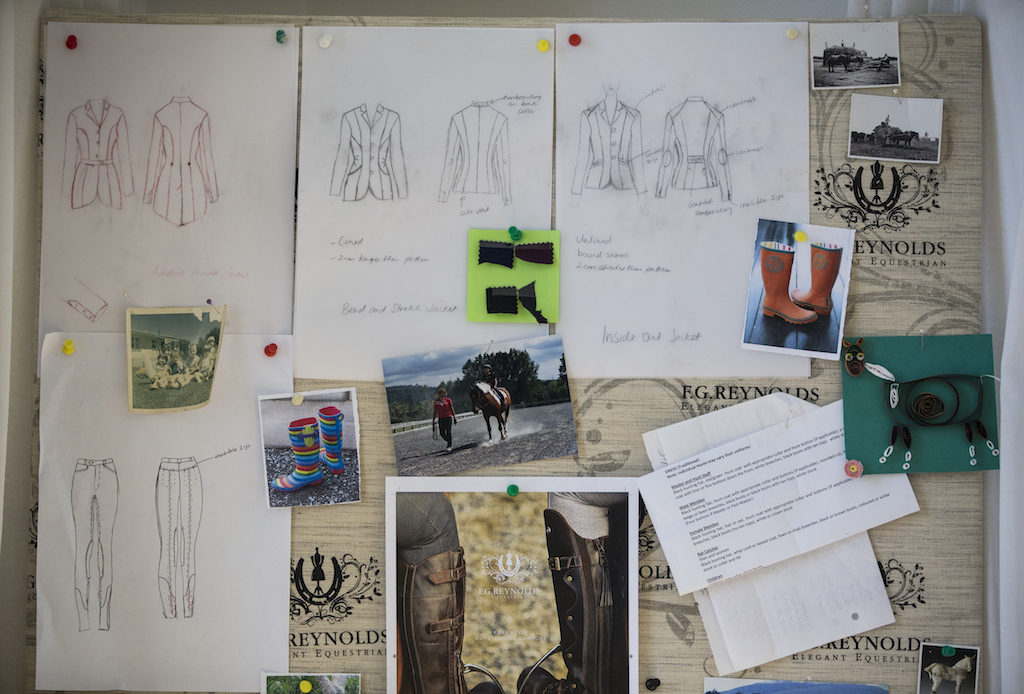 21082015 Feature Photo: Peter Meecham/ Fairfax NZ Some planning drawings at FG Reynolds Equestrian an Auckland based company that specialises in bespoke equestrian clothing and homewares. Reporter; Helen Firth