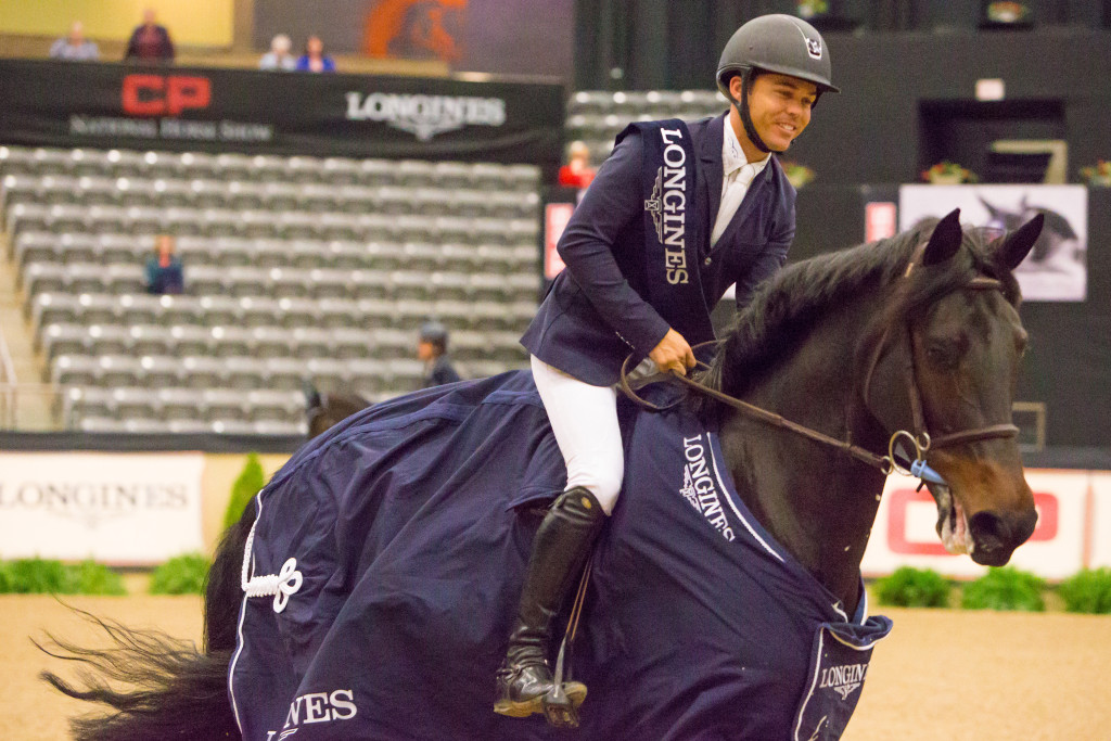 Longines FEI World CupTM Jumping Lexington (1 November 2015), Kent Farrington (USA) and Voyeur, winners of the qualifier of this new exciting league.(StockImageServices.com/FEI)