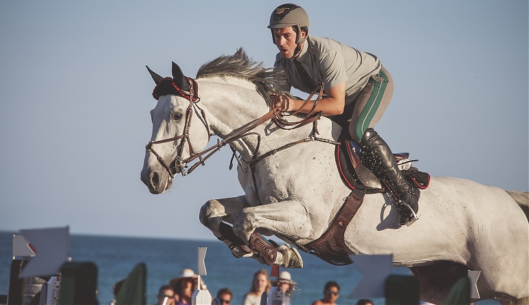 Emanuele Gaudiano (ITA) on Caspar 232. Photo LGCT / Stefano Grasso