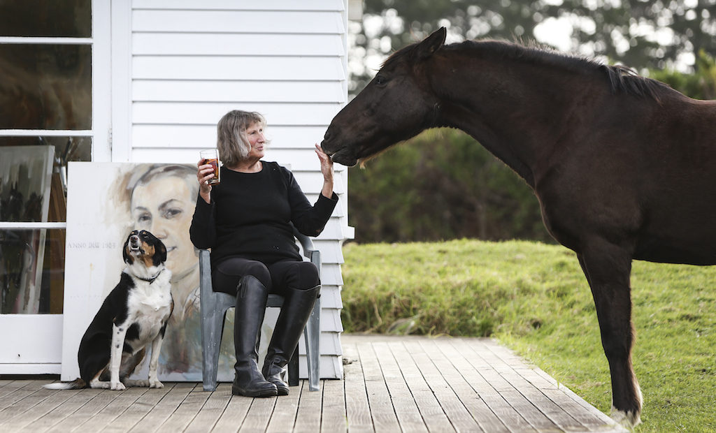 Rosemary and her beloved stationbred JC (Johnny Cash)