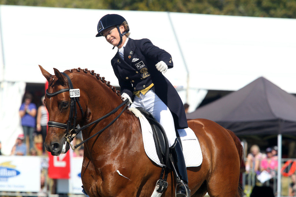 Julie Brougham & Vom Feinsten at this year's Horse of the Year Show. (Image: Annie Studholme)