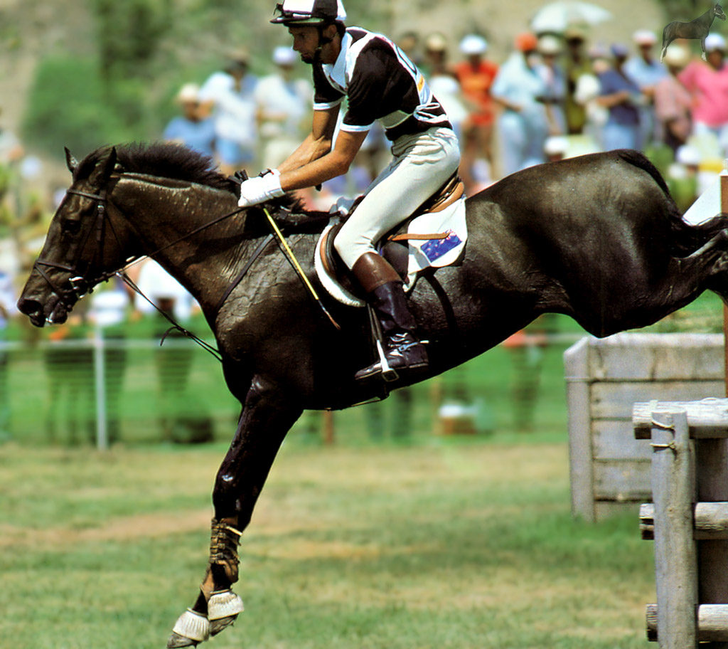 Mark and Charisma on their way to winning gold at the 1984 Los Angeles Olympics