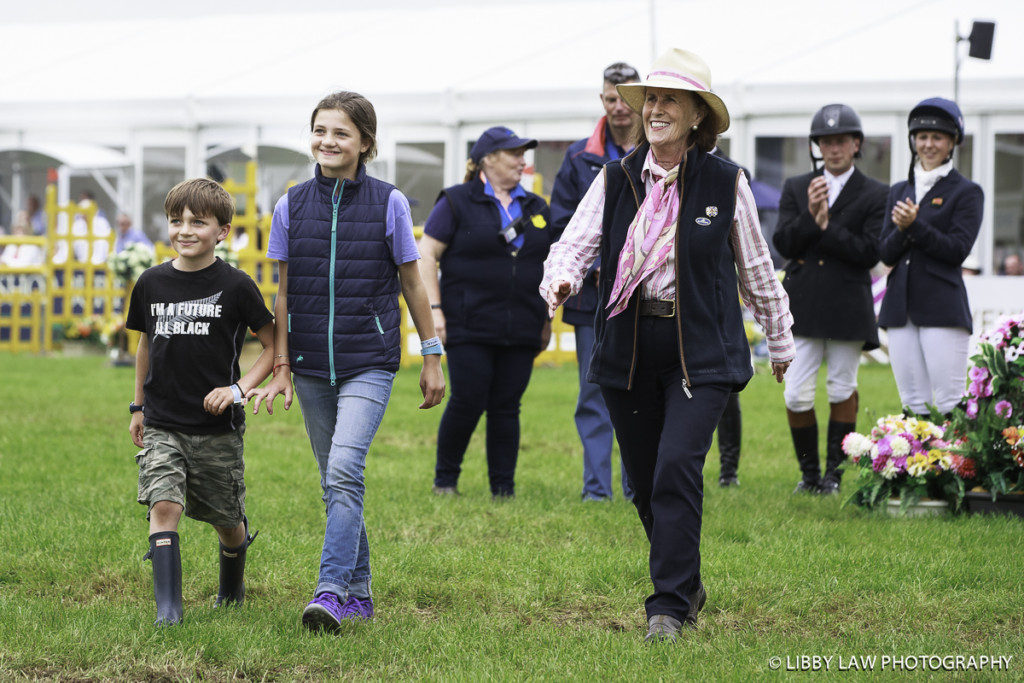 Some of Andrew's team, son Zac (the future All Black), daughter Lilly and Jet Set's owner, Libby Sellar (Image: Libby Law)