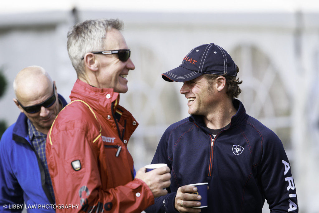 Andreas Ostholt with German Eventing Coach Christopher Bartle. (Image: Libby Law)