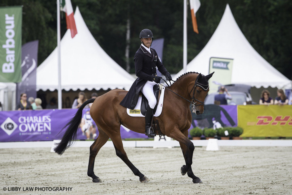 Andrew Nicholson on his lovely mare Qwanza is in fifth position currently. (Image: Libby Law) 