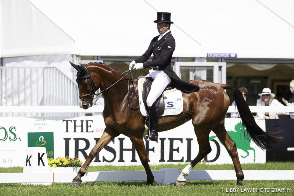 Ringwood Skyboy and Tim Price hold fourth place in the CIC3* class after dressage. (Image: Libby Law Photography)