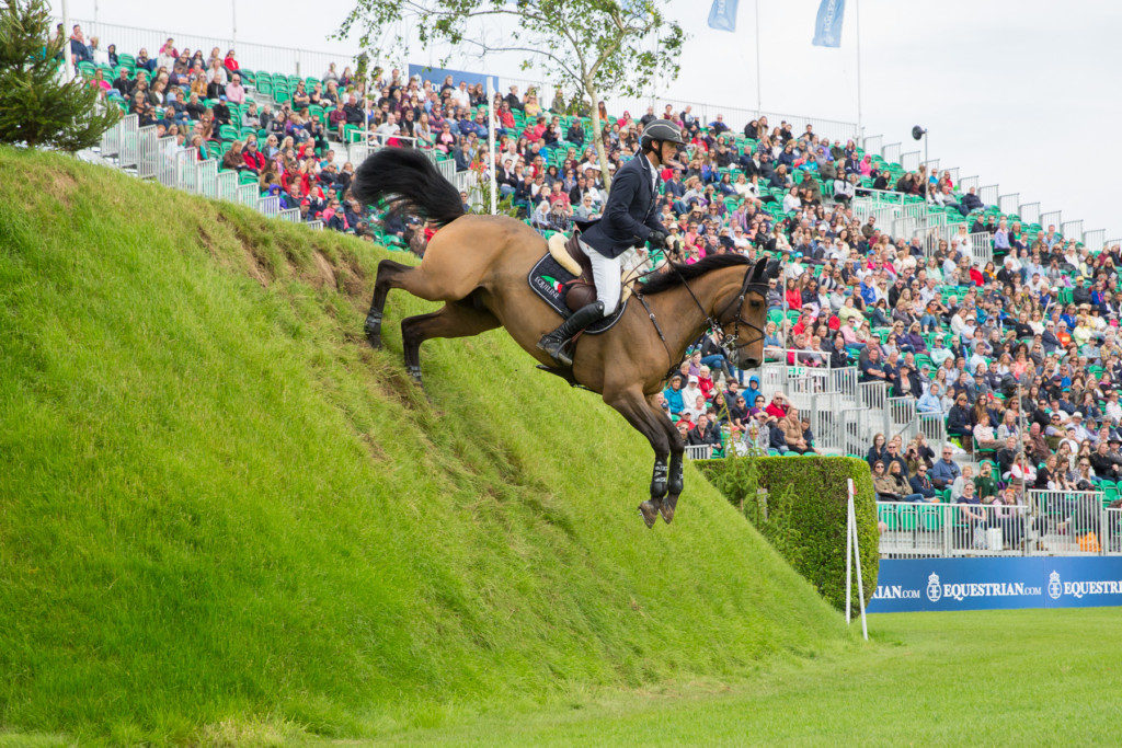 Billy Twomey on Diaghilev down the Hickstead bank