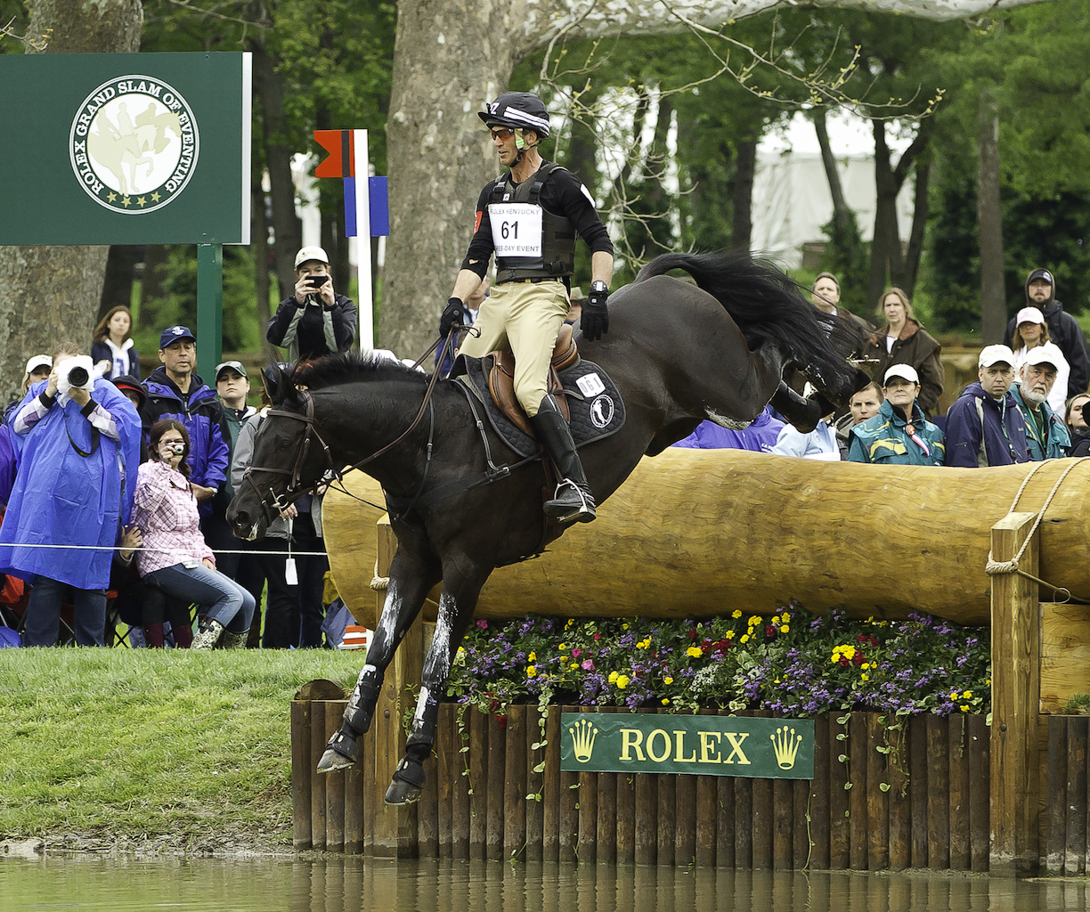 Andrew on Quimbo at Kentucky, where they won on debut (Image: Libby Law)