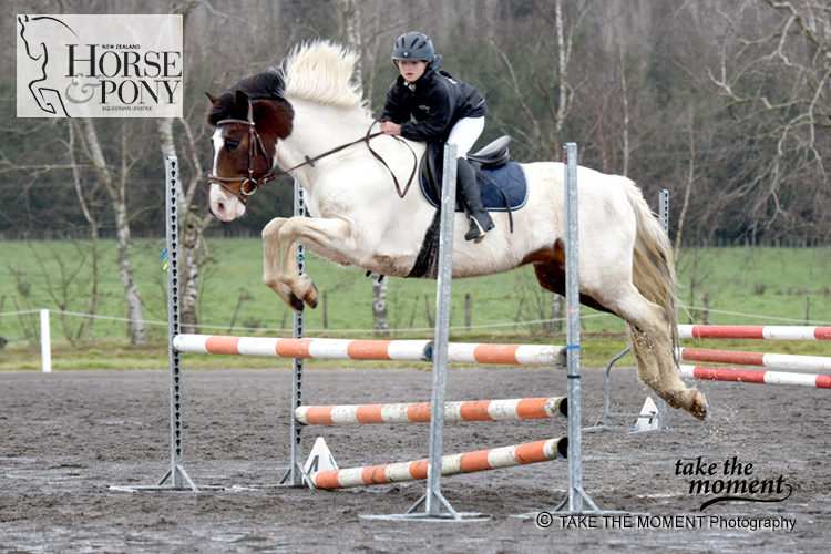 McKenzie Pedden and Cheeko competing in the 90cm (Image: Take the Moment) 