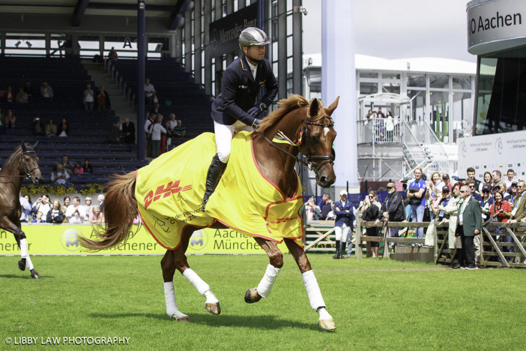 GER-Michael Jung (FISCHERTAKINOU) FINAL-1ST: CICO3* EVENTING PRIZEGIVING: 2016 GER-CHIO Aachen: Weltfest des Pferdesports (Saturday 16 July) CREDIT: Libby Law COPYRIGHT: LIBBY LAW PHOTOGRAPHY