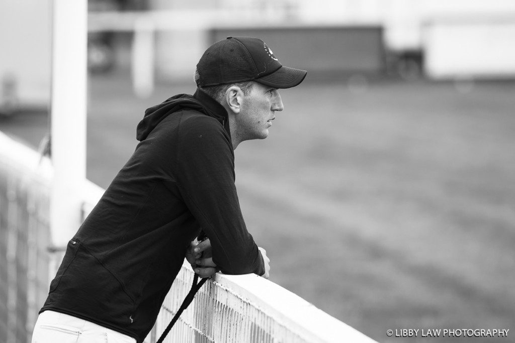 NZL-Jesse Campbell watches Tim Price (BANGO) in the CIC3* Section B DRESSAGE: 2016 GBR-Barbury Castle International Horse Trial (Friday 8 July) CREDIT: Libby Law COPYRIGHT: LIBBY LAW PHOTOGRAPHY