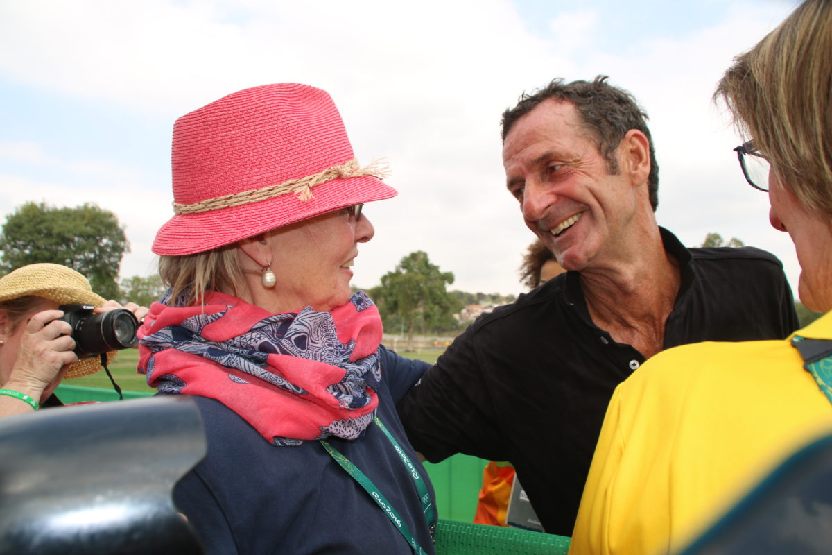 Sir Mark was delighted to see Gabriele during the press interviews (Image: Jane Thompson)