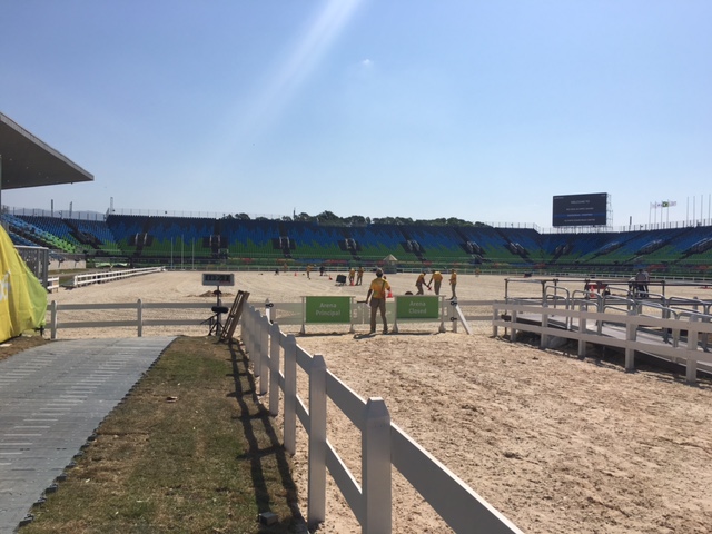 This is sort of the view the riders will have when they come into the arena.