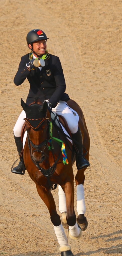 Michael Jung and the magical horse, Sam. (Image: Jane Thompson) 