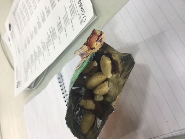 The brazil nuts in Brazil are good! Great snacks while working