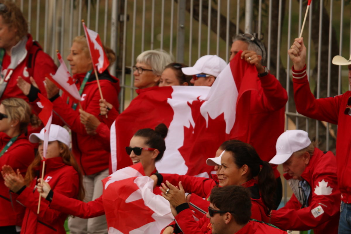 Canadian supporters out in force