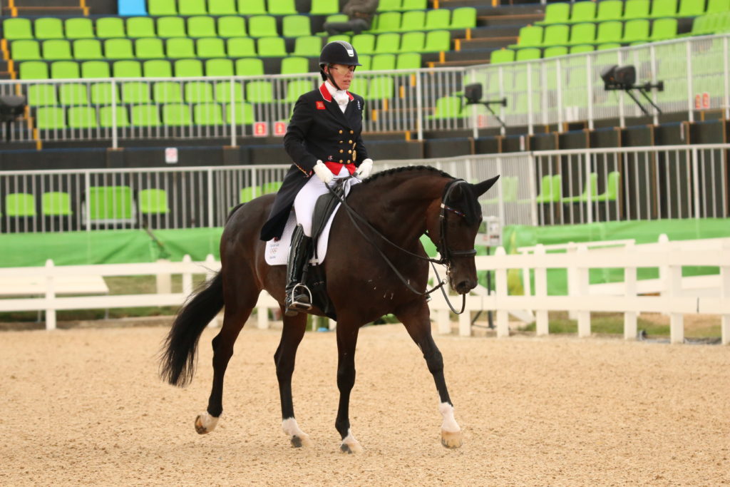 Fiona Bigwood and Orthilia leave the arena (Image: Jane Thompson)