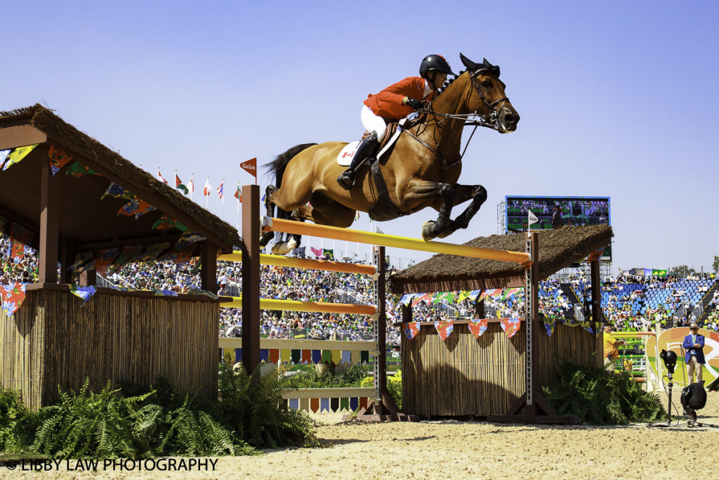 CAN-Amy Millar rides Heros in the Team Final for Equestrian Jumping. Rio 2016 Olympic Games, Centro Olímpico de Hipismo, Rio de Janeiro, Brazil. Wednesday 17 August. Copyright photo: Libby Law Photographyh