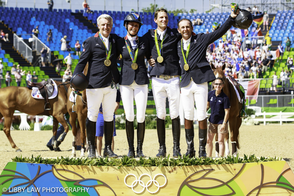 The French celebrate team gold (Image: Libby Law)