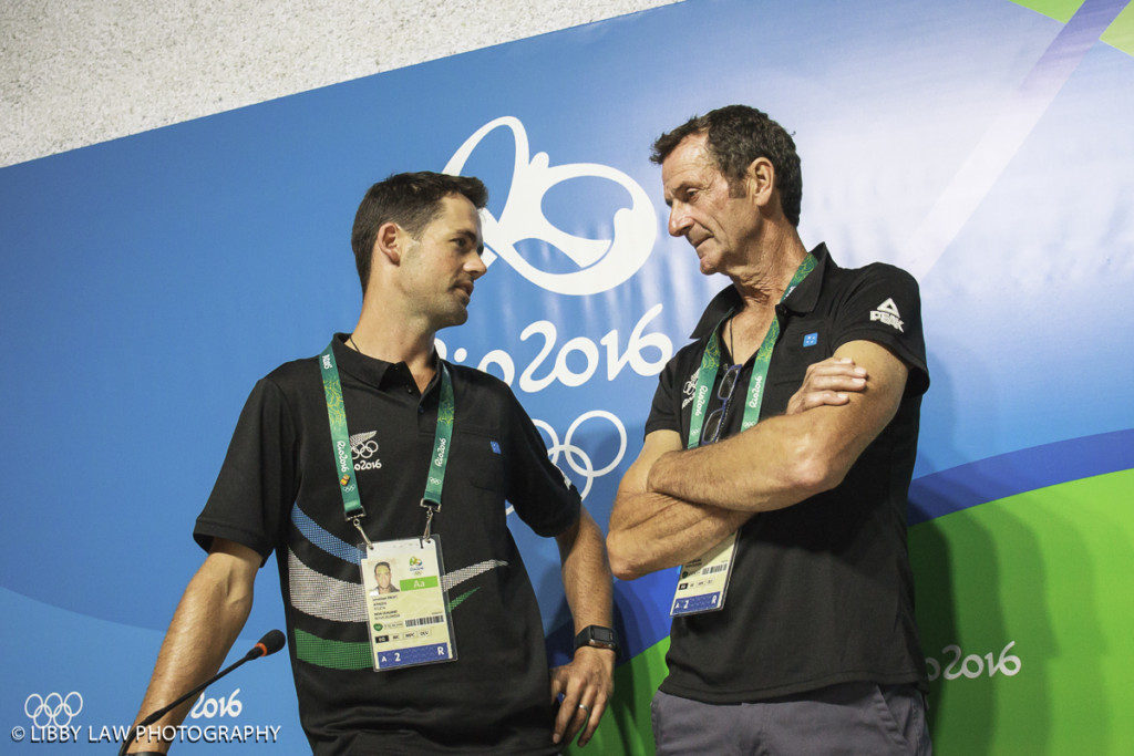 Eventing Team Members, Jonathan Paget and Sir Mark Todd during the Team NZ Equestrian Press Conference with Julie Brougham, Jonathan Paget, Sir Mark Todd, Clarke Johnstone. 2016 Rio Olympic Games, Rio de Janeiro, Brasil (Wednesday 03 August) CREDIT: Libby Law COPYRIGHT: LIBBY LAW PHOTOGRAPHY