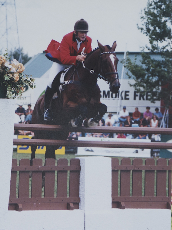 David Goodin and Matahuru, who was on the show jumping squad for the Seoul Olympics (NZHP)