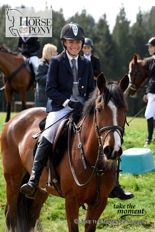 Isabella Narracci & Harley Farley waiting for results. They won the pony 90cm (Image: Take the Moment)