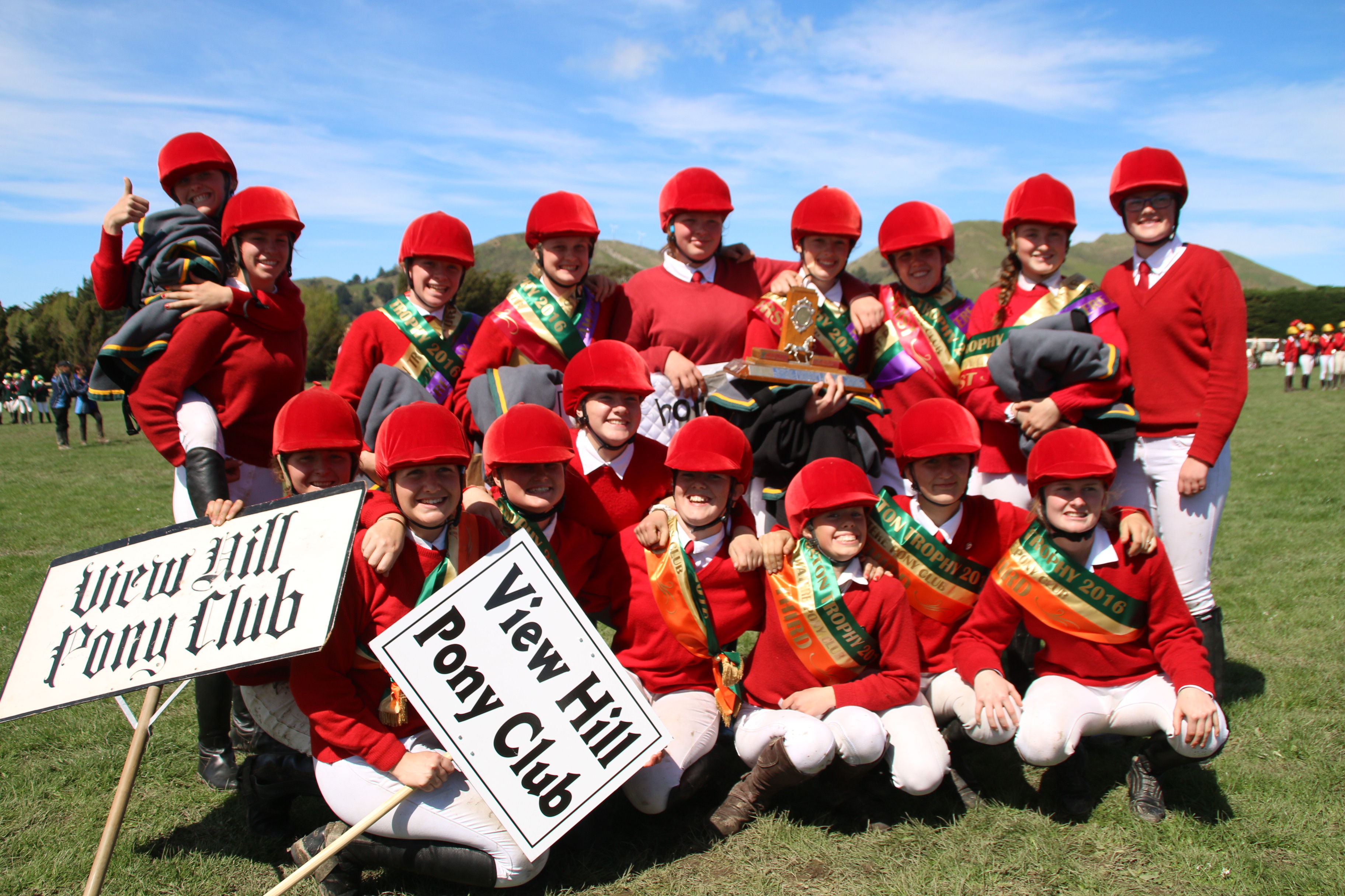 All the View Hill pony clubbers at the Springston Trophy (Image: Jane Thompson)