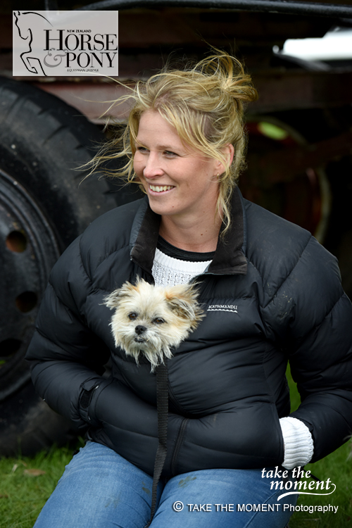 Yep it was cold but at least Alaina Thompson had Yogi to keep her warm. (Image: Take the Moment) 