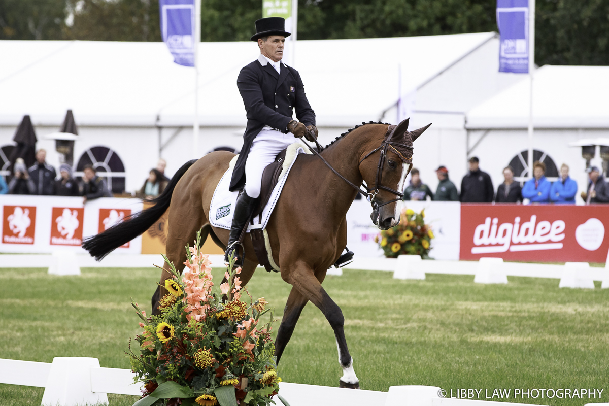 Blyth Tait and Xanthus III did a solid test on the first day of dressage to be in 9th (Image: Libby Law)