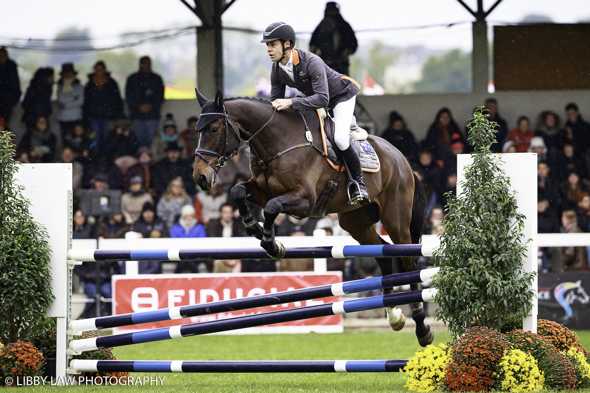 Winner Christopher Burton rides Fire Fly to win the CCI1*6YO Mondial du Lion FEI World Breeding Eventing Championships for Young Horses. (Image: Libby Law Photography)