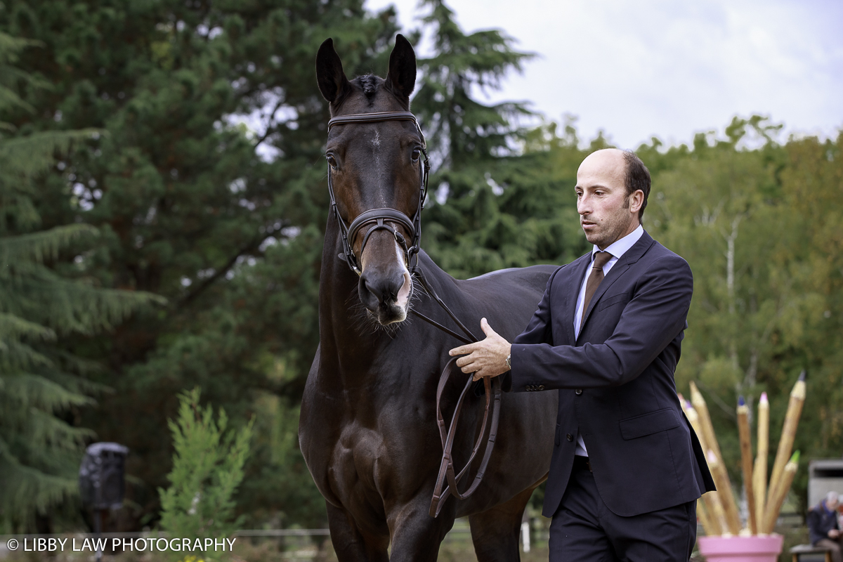 Tim Price with Kincooley Cruising during the CCI2*7YO First Horse Inspection at 2016 Mondial du Lion FEI World Breeding Eventing Championships for Young Horses. (Image: Libby Law Photography)