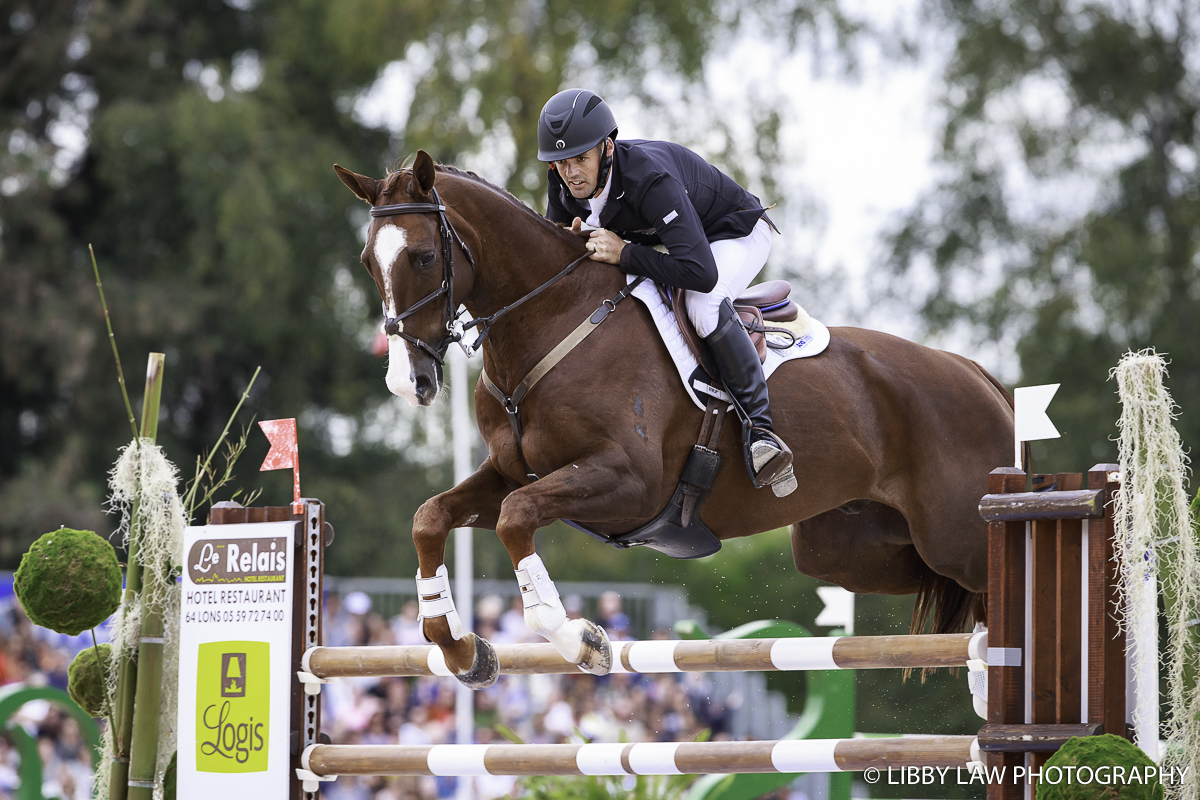 Jock Paget and Clifton Signature had two down in the show jumping (Image: Libby Law)