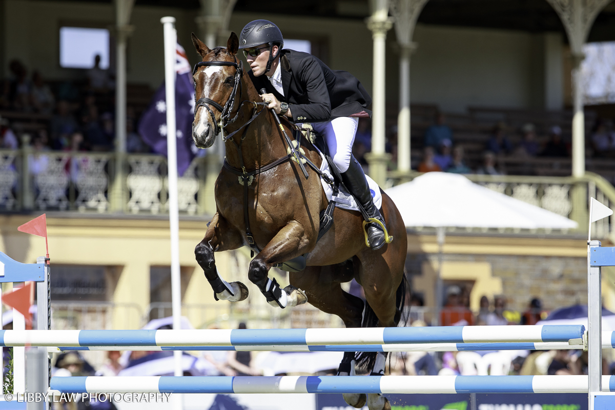 Wilhelm Enzinger and Wenlock Aquifier had three down in the jumping phase but still finished second (Image: Libby Law Photography)